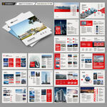 红色企业宣传册