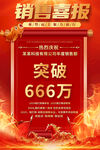 销售喜报海报