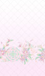 粉色花卉边框汉服