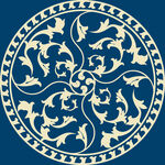 中式传统圆形花纹图案