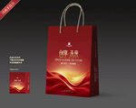 红色精美手提袋设计