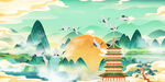 仙鹤图 