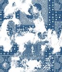 蓝白几何拼接抽象图案