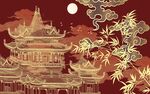 古风中式建筑月夜美景
