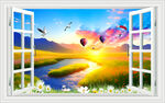 草原窗画
