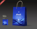 蓝色手提袋设计