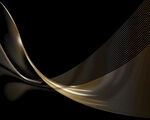 黑金轻奢金色流动曲线抽象科技