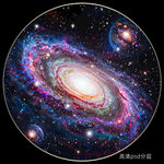 圆形炫酷星空吊顶天花