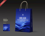 蓝色手提袋设计