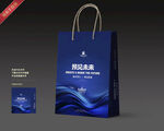 蓝色海浪风手提袋设计