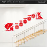 枫桥经验楼梯文化墙