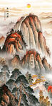 泰山五岳独尊江山如画玄关画
