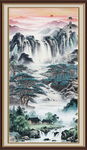 竖幅玄关山水画