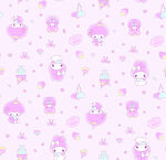 梦幻独角兽甜品图案背景