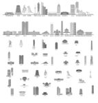 城市建筑图标素材集合