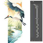 中式水墨仙鹤河畔图