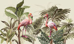 热带雨林植物火烈鸟