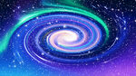 蓝绿紫旋涡星空