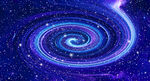 梦幻蓝色漩涡星空