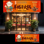 羊蝎子火锅门头