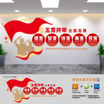 五育并举学校文化墙