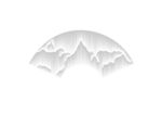 山峦剪影装饰图案弧形山水风景水