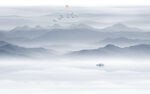 水墨山