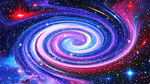 彩色绚丽唯美旋涡星空