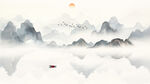 源远流长新中式古风山水画