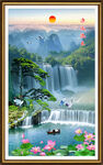 竖幅山水画