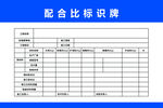 配合比标识牌