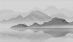水墨山水意境点状图