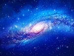 蓝色星空星系宇宙星云