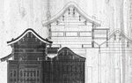 传统中式建筑手绘图