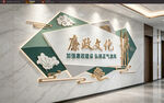 简约廉政文化墙