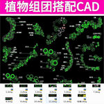 植物组团搭配CAD图纸展示