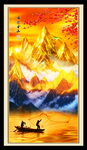 竖幅山水画