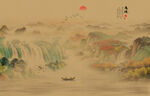 山水意境中国风水墨画