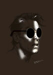 光线反射人物抽象画