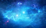 蓝色梦幻宇宙星空背景图