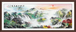 聚宝盆招财山水画