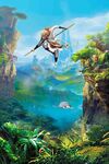奇幻空中飞行的远古生物