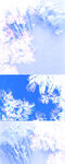梦幻蓝白雪花背景图