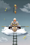 孙悟空 斗战圣佛  装饰画 金