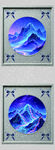 梦幻蓝色山峰图案设计