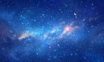 浩瀚蓝色宇宙星空背景墙