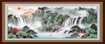 福居宝地山水画挂画国画
