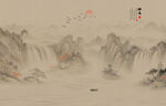 山水意境中国风水墨画