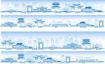 保定城市建筑剪影景点