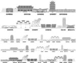 沧州城市建筑剪影景点